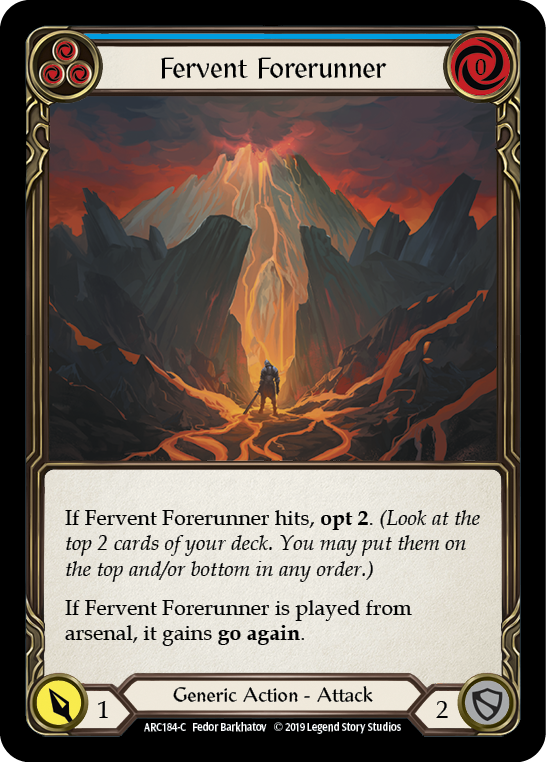 Fervent Forerunner (Blue) [ARC184-C] (Arcane Rising)  1st Edition Normal | Tables and Towers