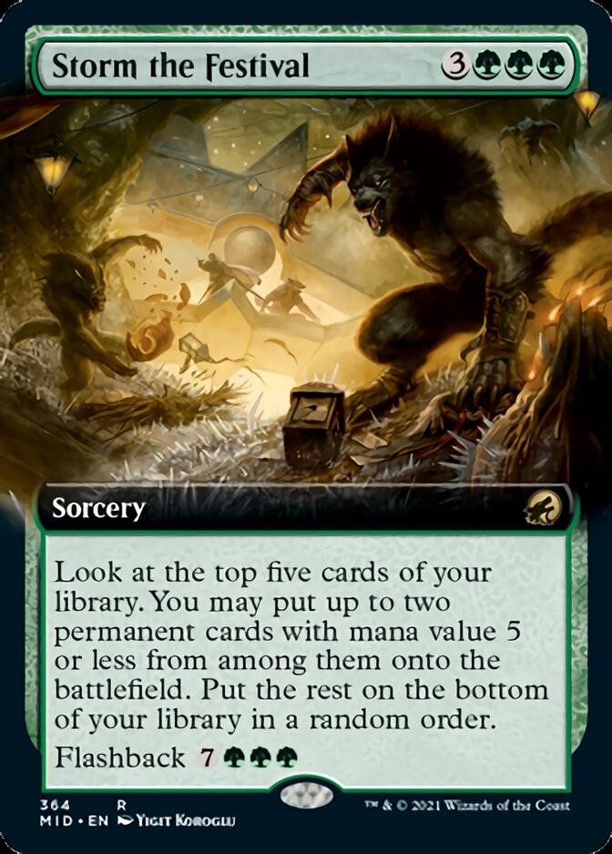 Storm the Festival (Extended Art) [Innistrad: Midnight Hunt] | Tables and Towers