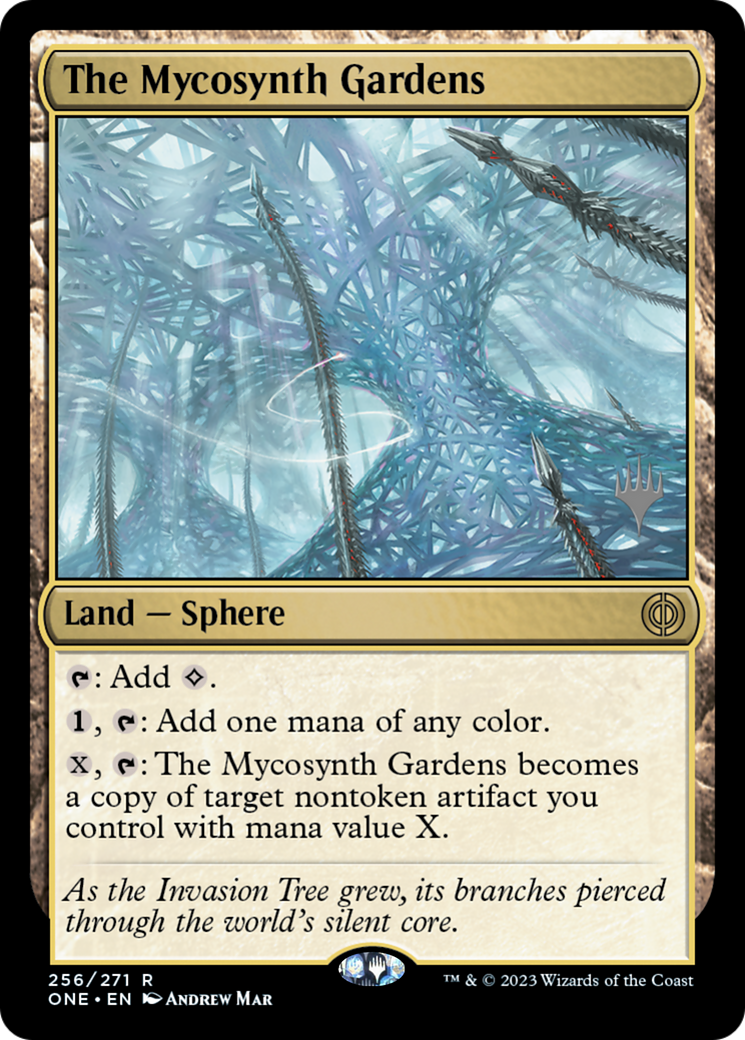 The Mycosynth Gardens (Promo Pack) [Phyrexia: All Will Be One Promos] | Tables and Towers