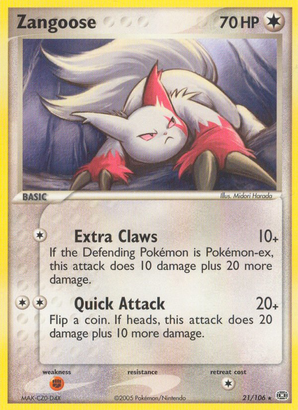 Zangoose (21/106) [EX: Emerald] | Tables and Towers