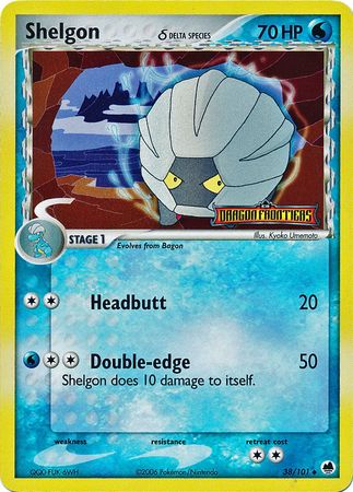 Shelgon (38/101) (Delta Species) (Stamped) [EX: Dragon Frontiers] | Tables and Towers