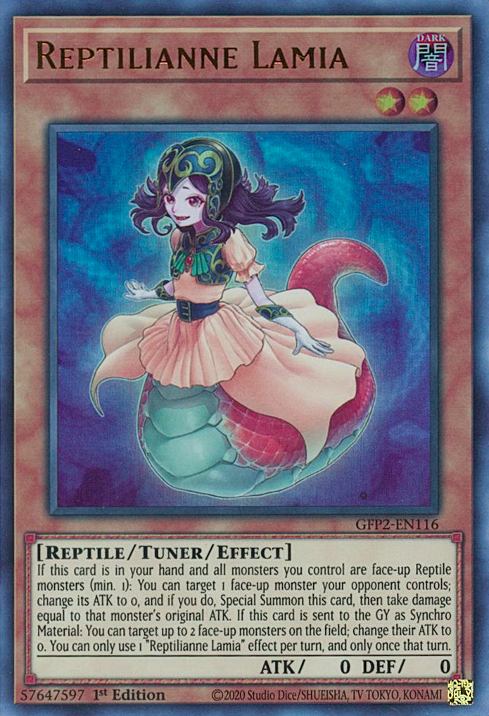 Reptilianne Lamia [GFP2-EN116] Ultra Rare | Tables and Towers