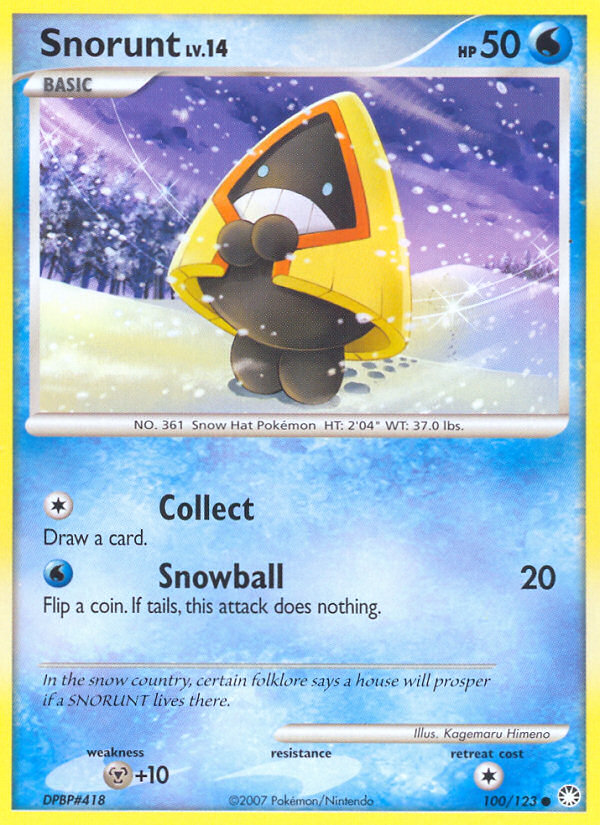 Snorunt (100/123) [Diamond & Pearl: Mysterious Treasures] | Tables and Towers