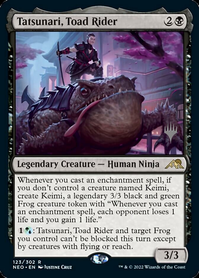 Tatsunari, Toad Rider (Promo Pack) [Kamigawa: Neon Dynasty Promos] | Tables and Towers