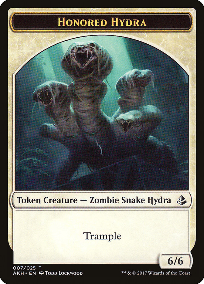 Honored Hydra // Warrior Double-Sided Token [Amonkhet Tokens] | Tables and Towers