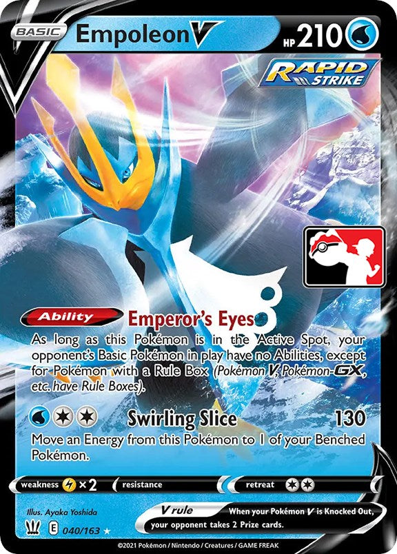 Empoleon V (040/163) [Prize Pack Series One] | Tables and Towers