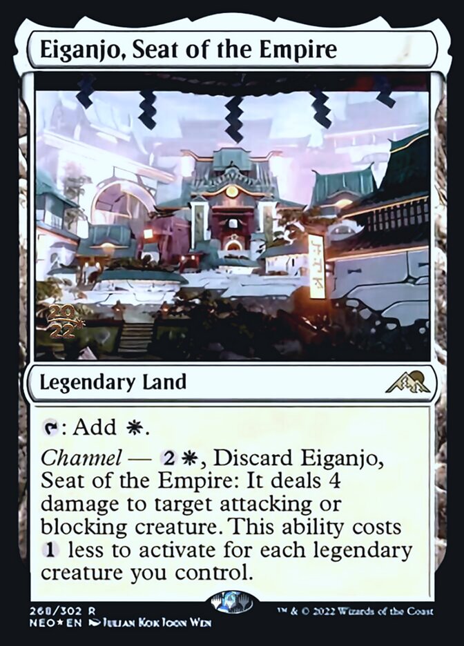 Eiganjo, Seat of the Empire [Kamigawa: Neon Dynasty Prerelease Promos] | Tables and Towers