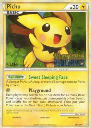 Pichu (28/123) (Staff Prerelease Promo) [Nintendo: Black Star Promos] | Tables and Towers