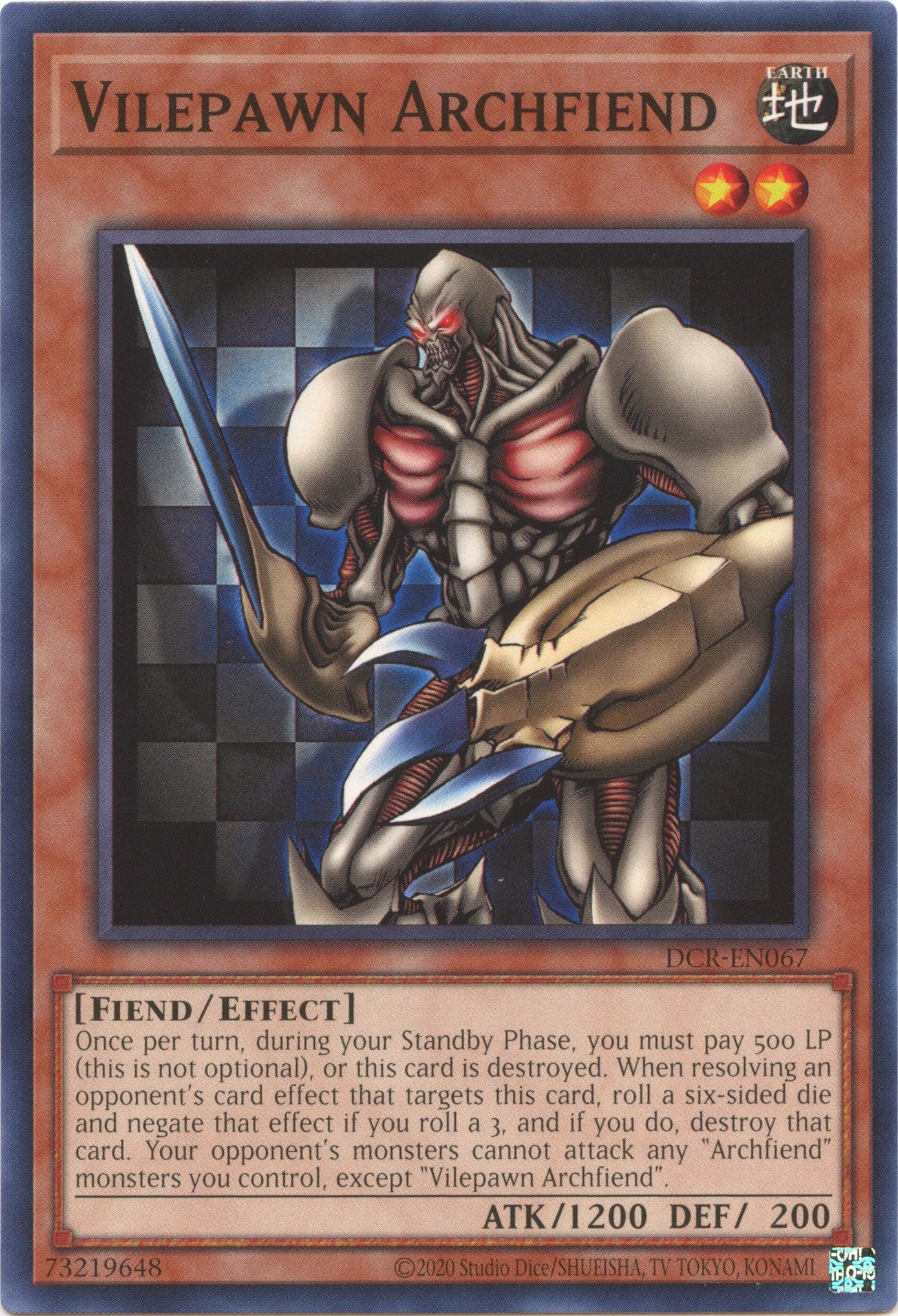 Vilepawn Archfiend (25th Anniversary) [DCR-EN067] Common | Tables and Towers