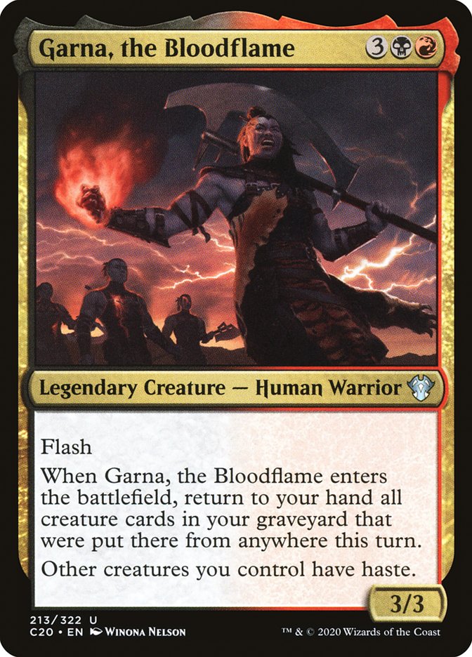 Garna, the Bloodflame [Commander 2020] | Tables and Towers
