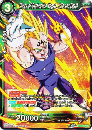 Prince of Destruction Vegeta, Life and Death (BT11-067) [Vermilion Bloodline 2nd Edition] | Tables and Towers