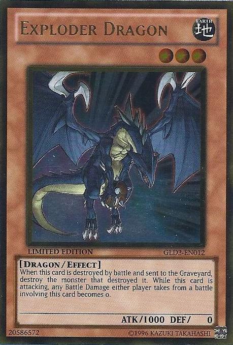 Exploder Dragon [GLD3-EN012] Gold Rare | Tables and Towers