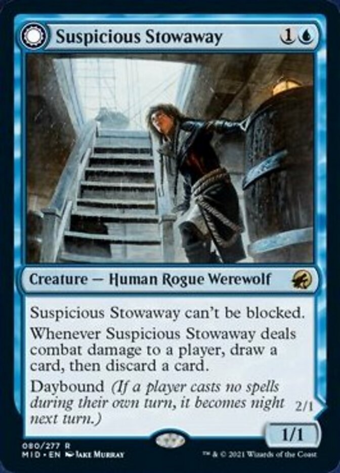 Suspicious Stowaway // Seafaring Werewolf [Innistrad: Midnight Hunt] | Tables and Towers