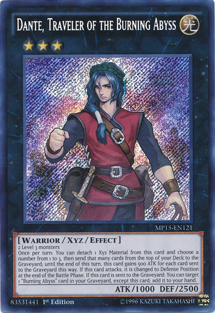 Dante, Traveler of the Burning Abyss [MP15-EN121] Secret Rare | Tables and Towers