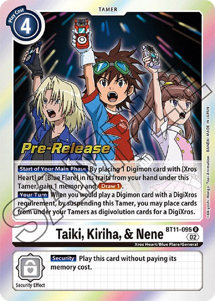 Taiki, Kiriha, & Nene [BT11-095] [Dimensional Phase Pre-Release Promos] | Tables and Towers