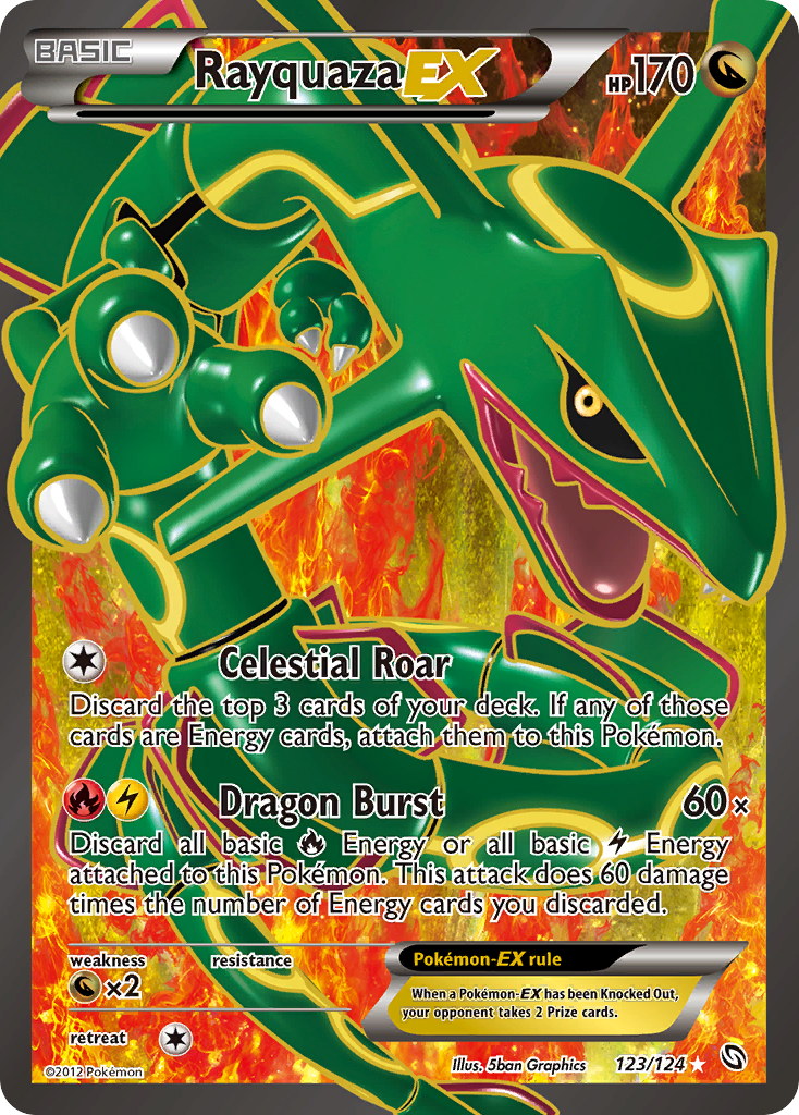 Rayquaza EX (123/124) [Black & White: Dragons Exalted] | Tables and Towers