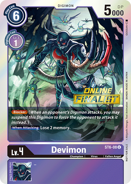 Devimon [ST6-08] (Online Finalist) [Starter Deck: Venomous Violet Promos] | Tables and Towers