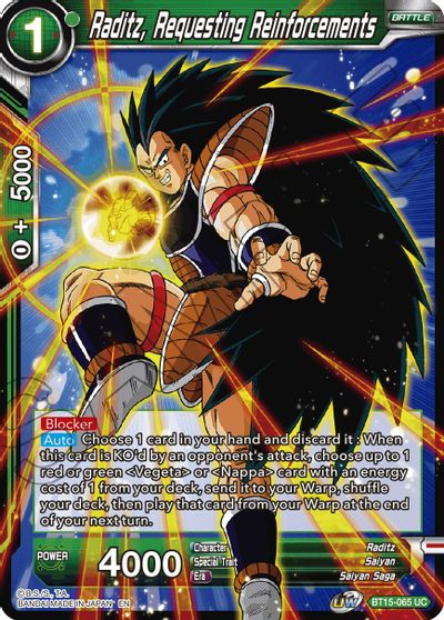 Raditz, Requesting Reinforcements (BT15-065) [Saiyan Showdown] | Tables and Towers