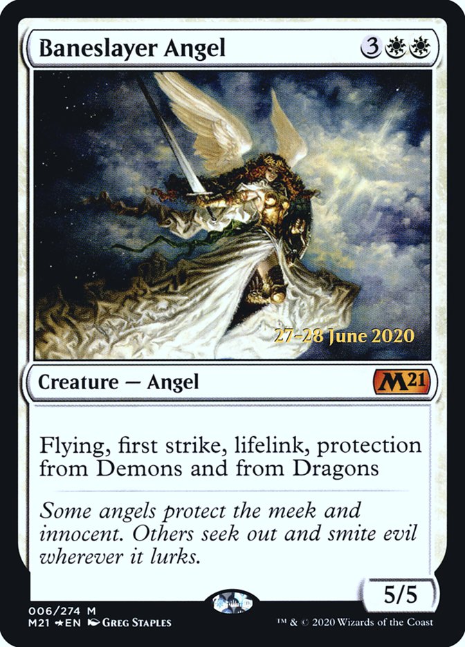 Baneslayer Angel [Core Set 2021 Prerelease Promos] | Tables and Towers