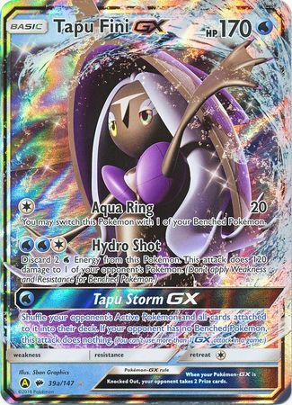 Tapu Fini GX (39/147) (Alternate card) (Jumbo Card) [Sun & Moon: Burning Shadows] | Tables and Towers