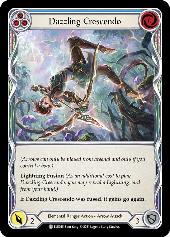 Dazzling Crescendo (Blue) [ELE055] (Tales of Aria)  1st Edition Rainbow Foil | Tables and Towers