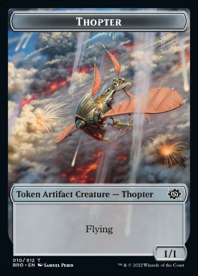 Thopter // Construct (005) Double-Sided Token [The Brothers' War Tokens] | Tables and Towers