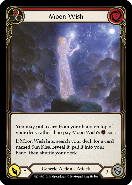 Moon Wish (Red) [ARC185-C] (Arcane Rising)  1st Edition Rainbow Foil | Tables and Towers