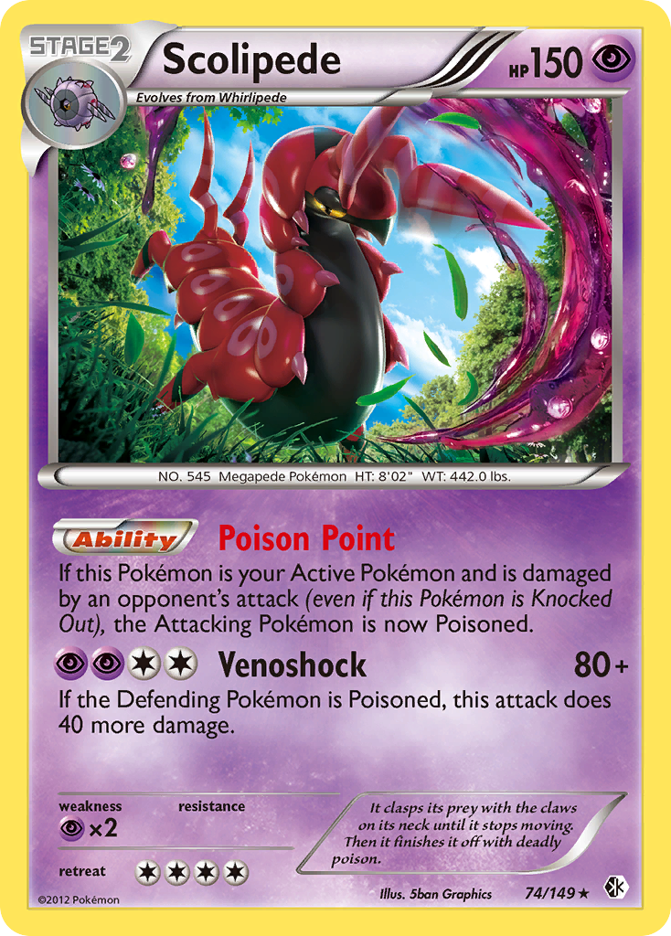 Scolipede (74/149) [Black & White: Boundaries Crossed] | Tables and Towers