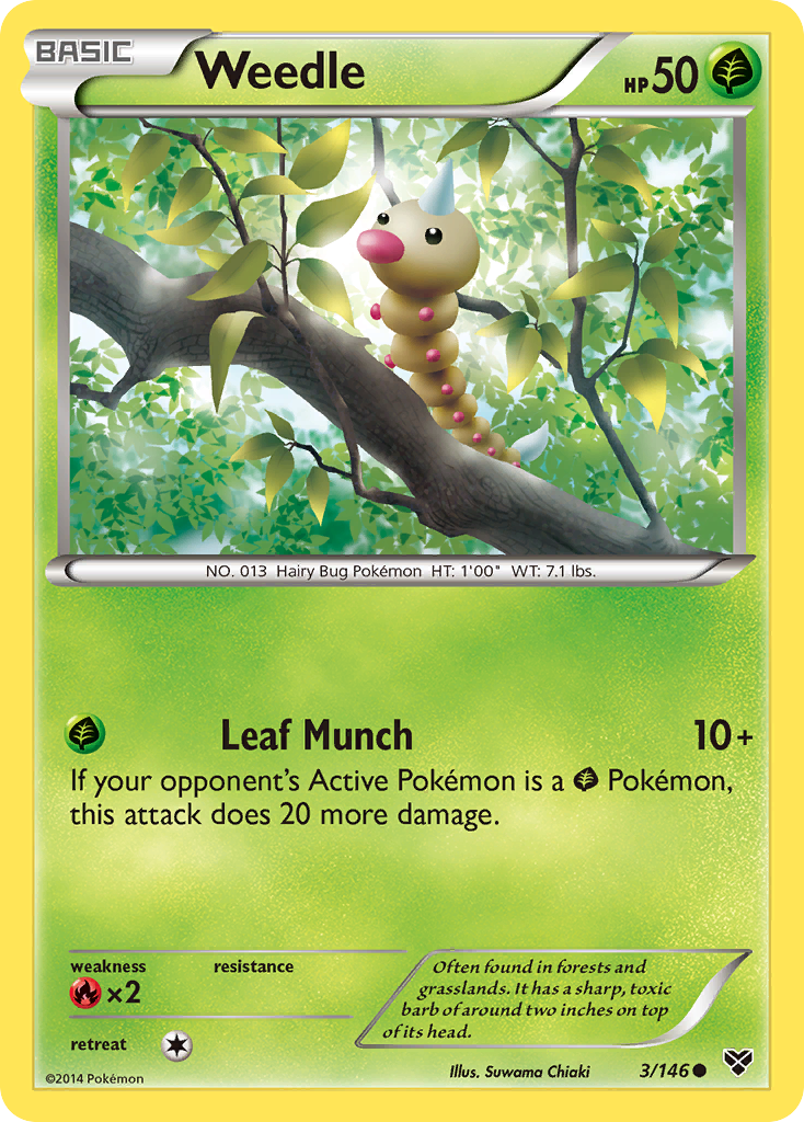 Weedle (3/146) [XY: Base Set] | Tables and Towers