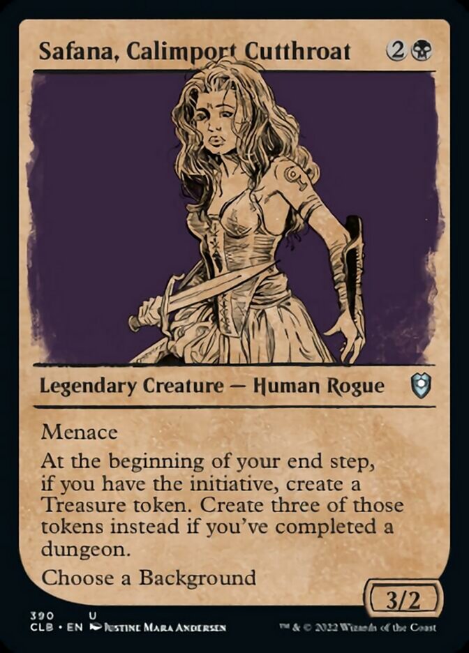 Safana, Calimport Cutthroat (Showcase) [Commander Legends: Battle for Baldur's Gate] | Tables and Towers