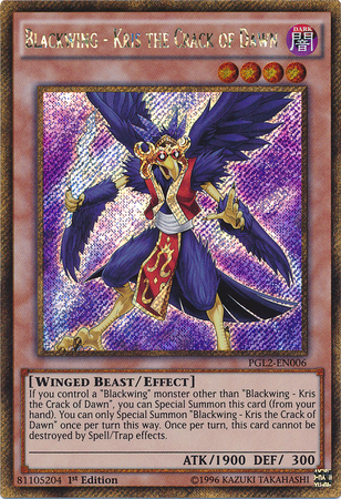 Blackwing - Kris the Crack of Dawn [PGL2-EN006] Gold Secret Rare | Tables and Towers