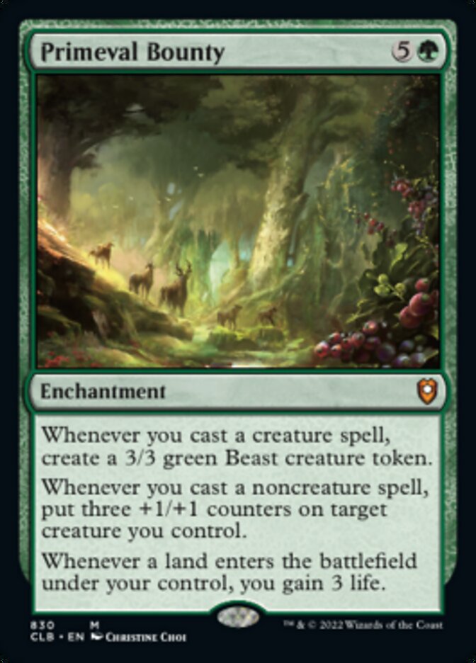 Primeval Bounty [Commander Legends: Battle for Baldur's Gate] | Tables and Towers