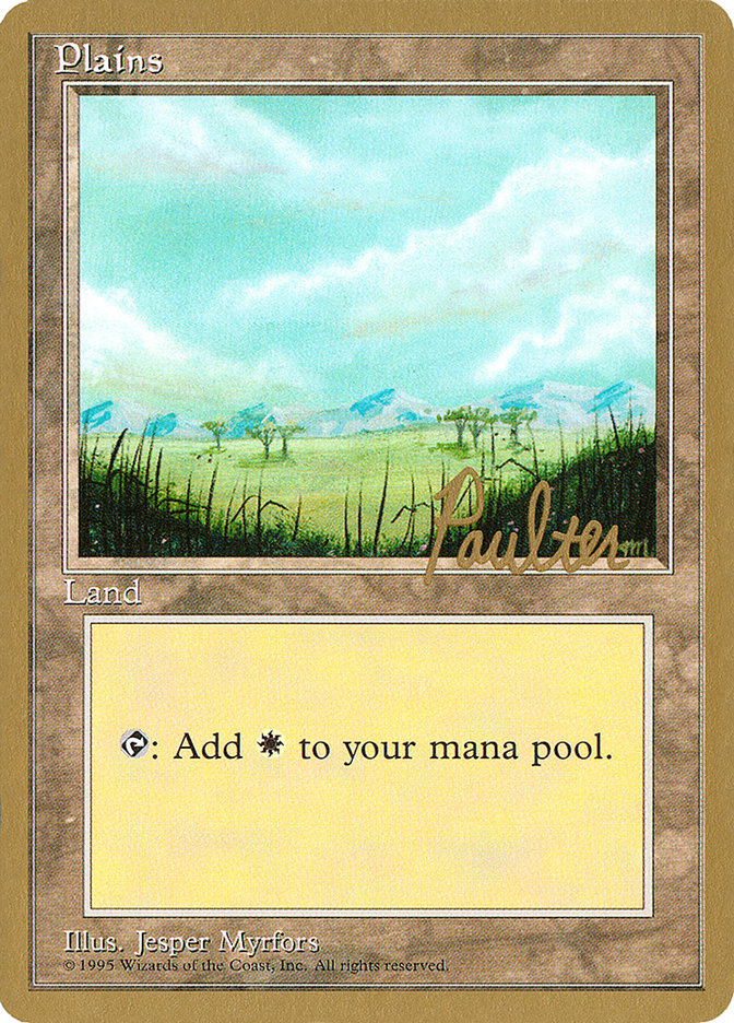 Plains (pp365) (Preston Poulter) [Pro Tour Collector Set] | Tables and Towers