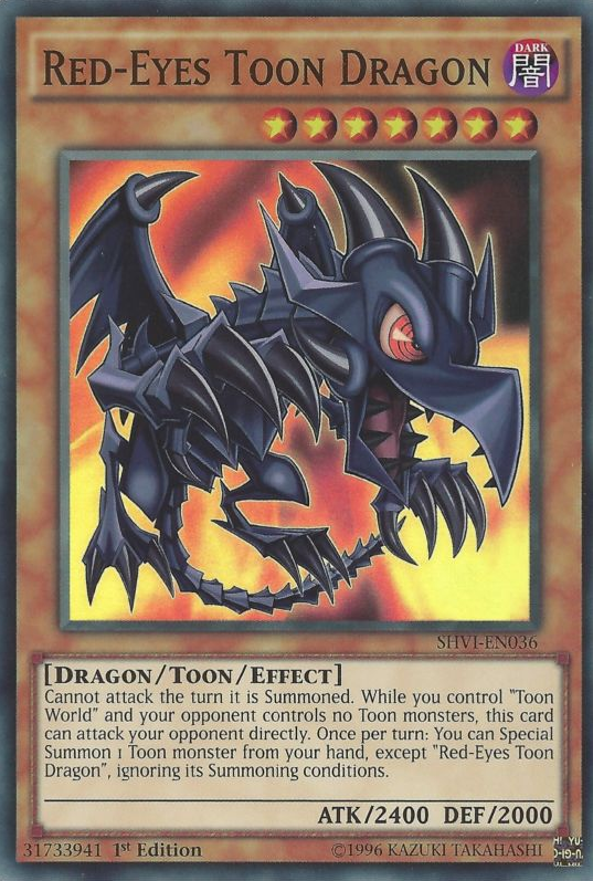 Red-Eyes Toon Dragon [SHVI-EN036] Super Rare | Tables and Towers