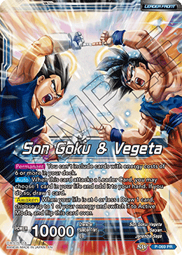 Son Goku & Vegeta // Miracle Strike Gogeta (P-069) [Mythic Booster] | Tables and Towers