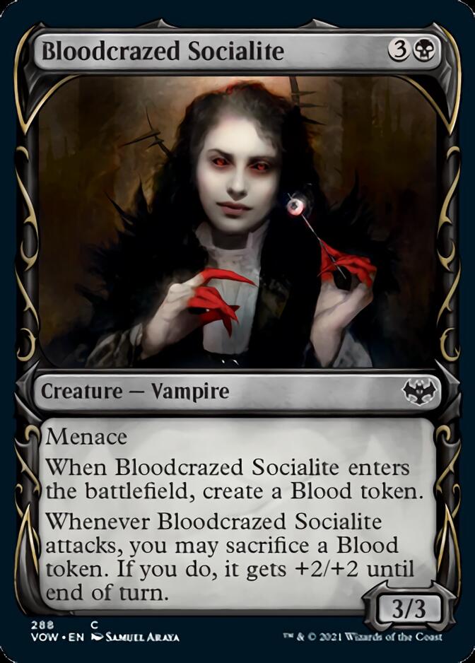 Bloodcrazed Socialite (Showcase Fang Frame) [Innistrad: Crimson Vow] | Tables and Towers