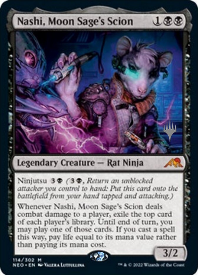 Nashi, Moon Sage's Scion (Promo Pack) [Kamigawa: Neon Dynasty Promos] | Tables and Towers