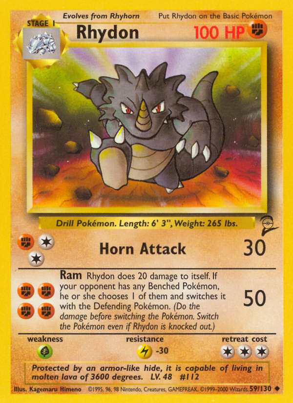 Rhydon (59/130) [Base Set 2] | Tables and Towers