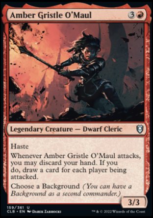 Amber Gristle O'Maul [Commander Legends: Battle for Baldur's Gate] | Tables and Towers