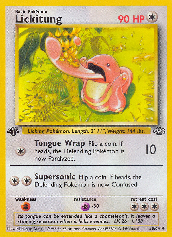 Lickitung (38/64) [Jungle 1st Edition] | Tables and Towers