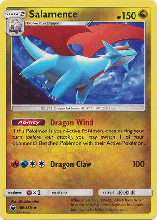 Salamence (106/168) (Cosmos Holo) [Sun & Moon: Celestial Storm] | Tables and Towers