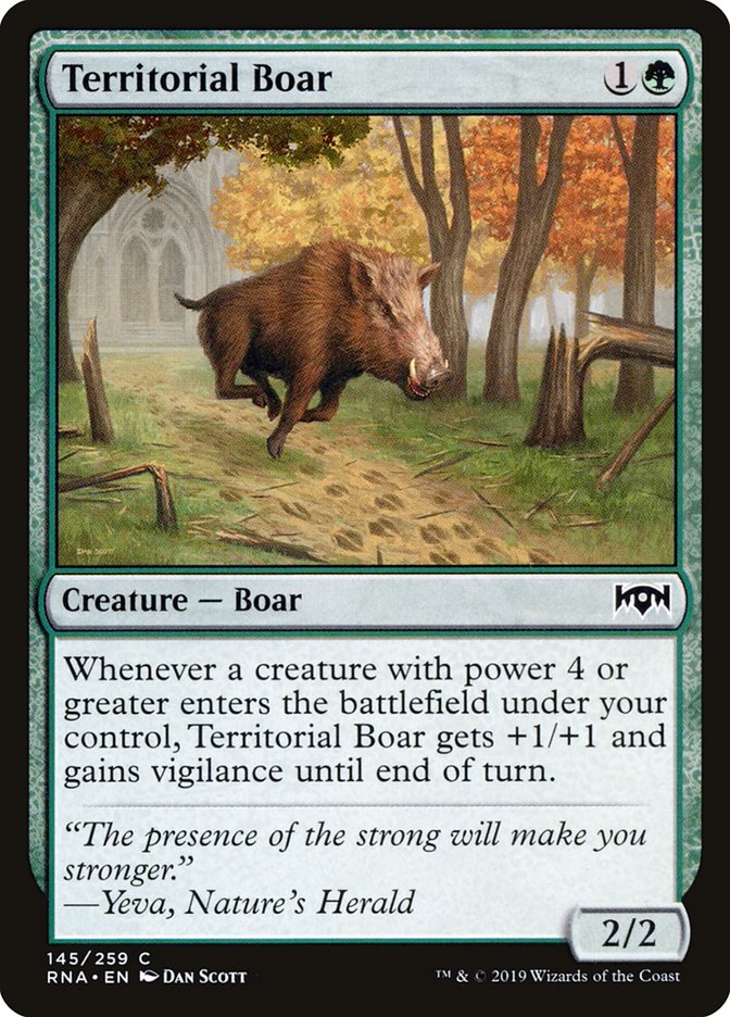 Territorial Boar [Ravnica Allegiance] | Tables and Towers