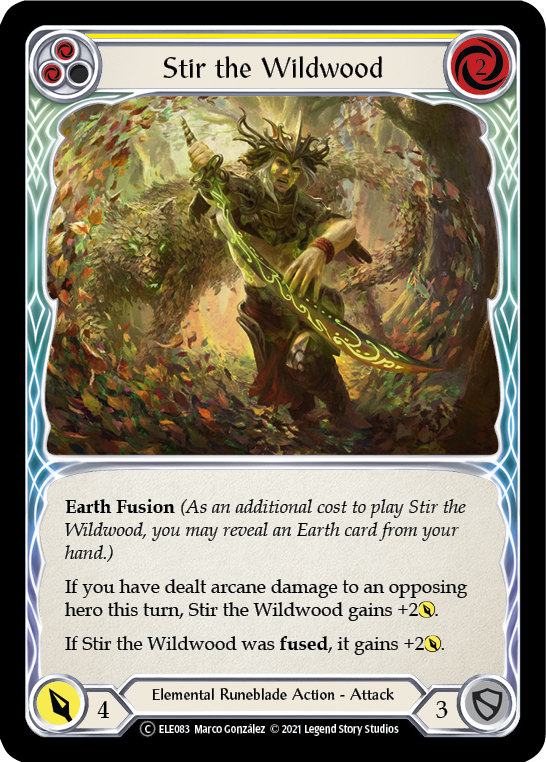 Stir the Wildwood (Yellow) [U-ELE083] (Tales of Aria Unlimited)  Unlimited Rainbow Foil | Tables and Towers