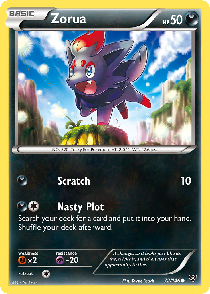 Zorua (72/146) [XY: Base Set] | Tables and Towers