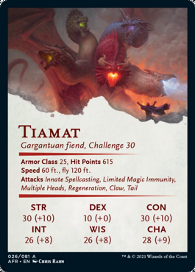 Tiamat Art Card [Dungeons & Dragons: Adventures in the Forgotten Realms Art Series] | Tables and Towers