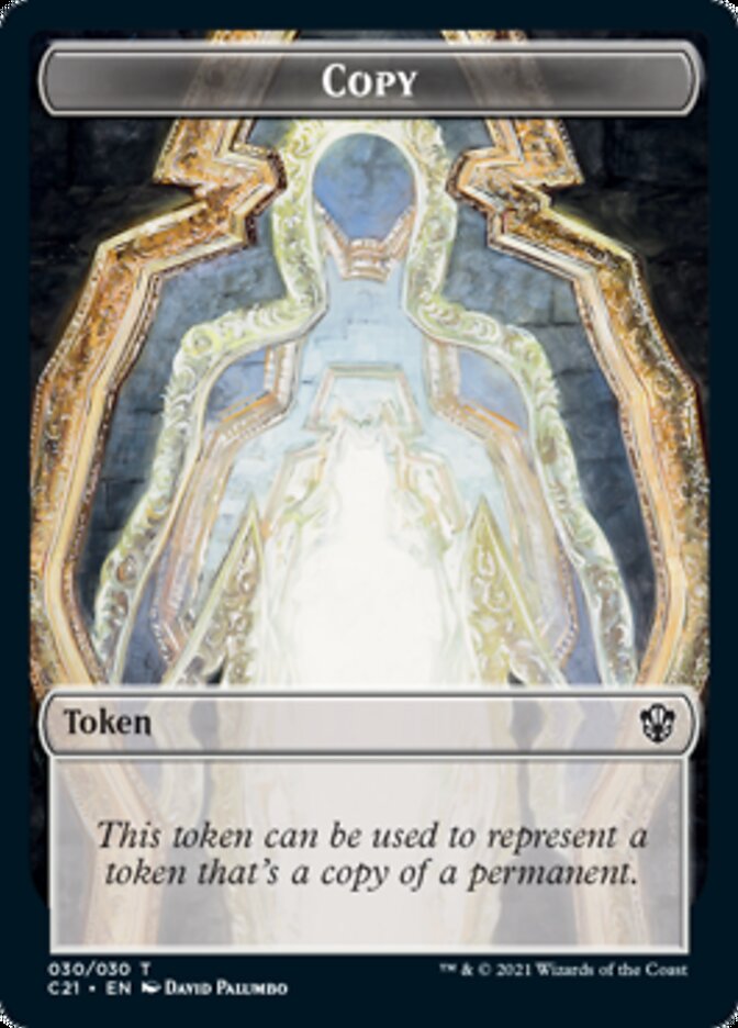 Copy // Fractal Double-Sided Token [Commander 2021 Tokens] | Tables and Towers