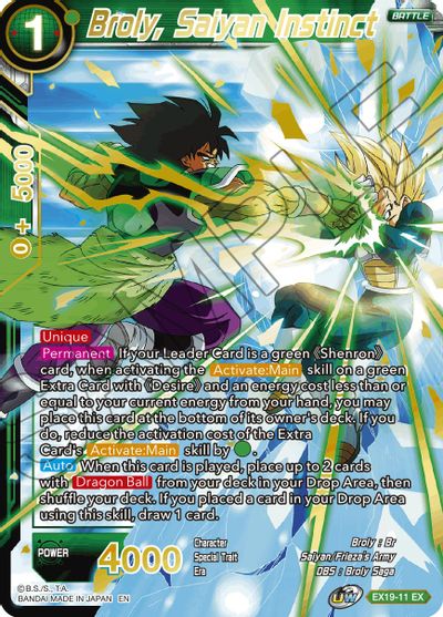 Broly, Saiyan Instinct (EX19-11) [Special Anniversary Set 2021] | Tables and Towers