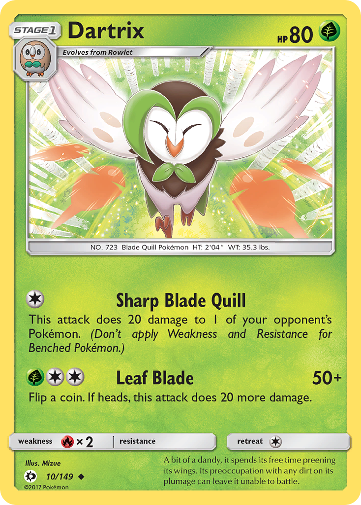 Dartrix (10/149) [Sun & Moon: Base Set] | Tables and Towers