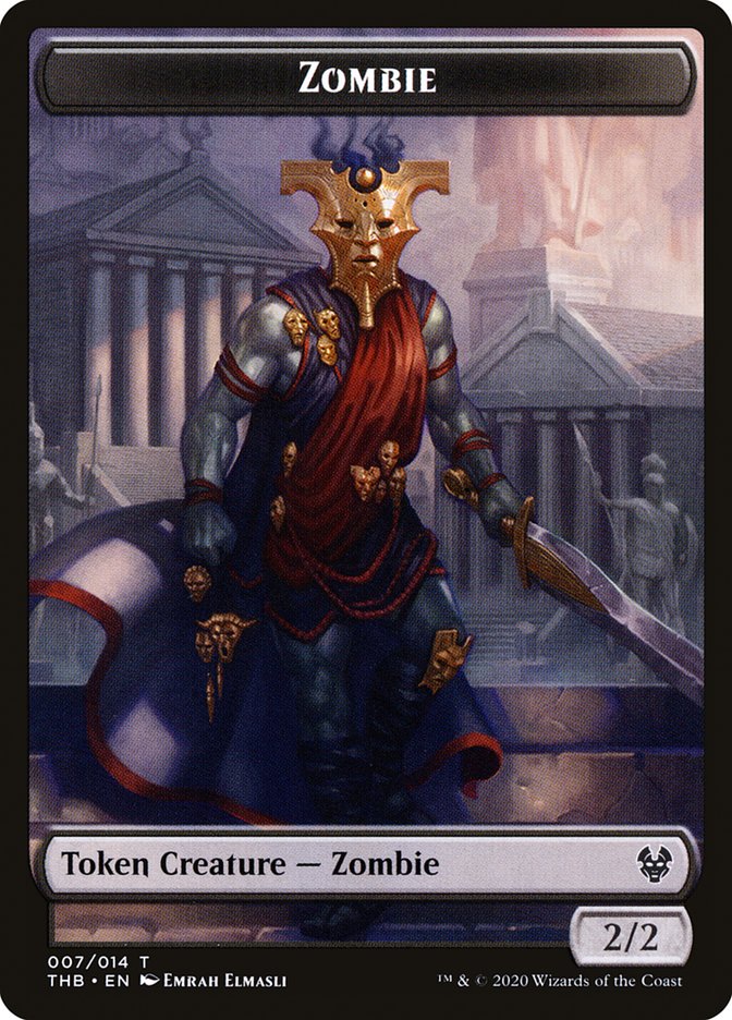 Human Soldier // Zombie Double-Sided Token [Theros Beyond Death Tokens] | Tables and Towers