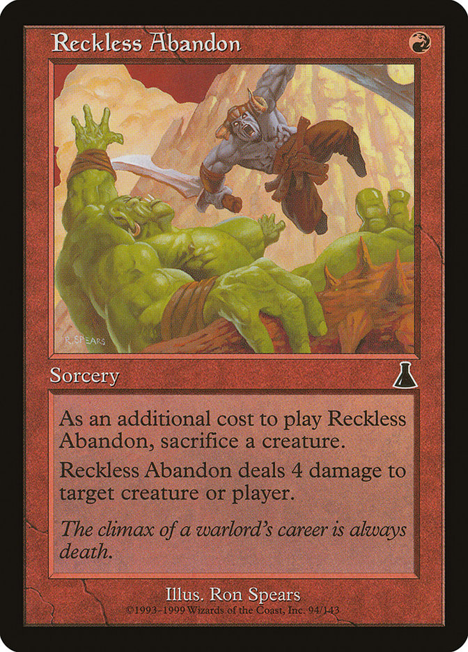 Reckless Abandon [Urza's Destiny] | Tables and Towers